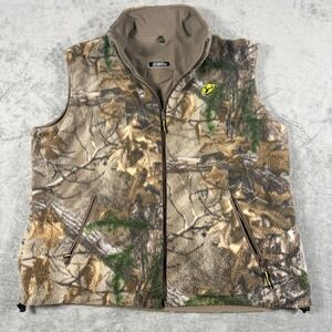 Scent Blocker Realtree Mens XL Reversible Vest Camo Sherpa Fleece Wind Blocker